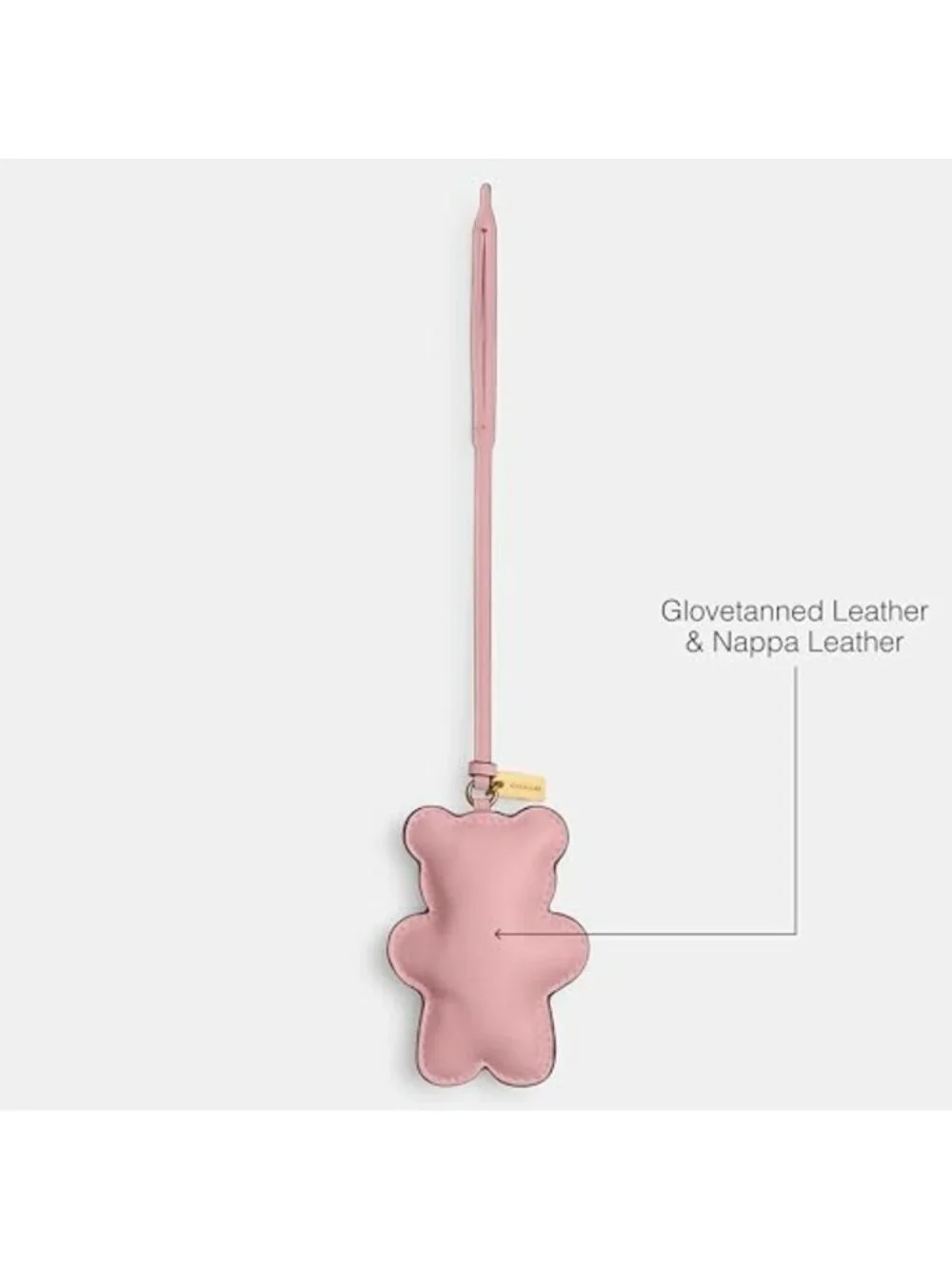 Puffy Leather Bear Bag Charm | Cute Keychain Accessory for Bags & Backpacks